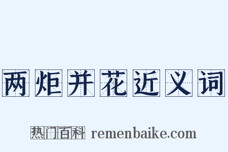 两炬并花近义词是什么意思的图片
